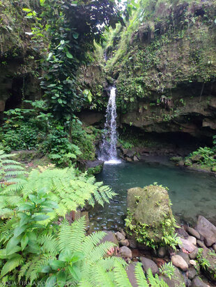 One of Dominica's many rainforest waterfalls